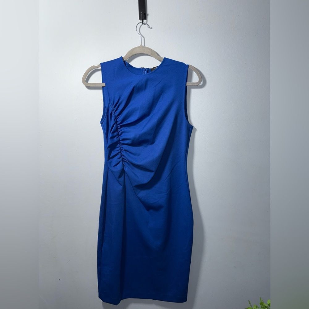 J.Crew 365 Women’s Blue Ruched Side Ponte Sheath Mini Dress Size 6 EUC career